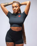 Women's 2 PC Fitted Shorts-Set