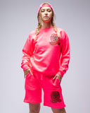 Neon Long-Sleeve Shorts Set