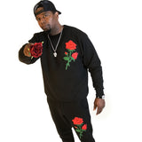 Black Crewneck Sweatsuit