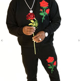 Black Crewneck Sweatsuit