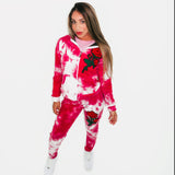 Women's Hot Pink Hooded Sweatsuit