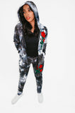 Women's Grey Hooded Sweatsuit