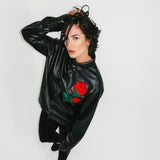 Leather Button-up Shirt
