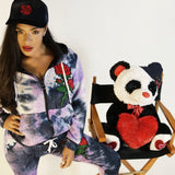 Women's Purple Hooded Sweatsuit